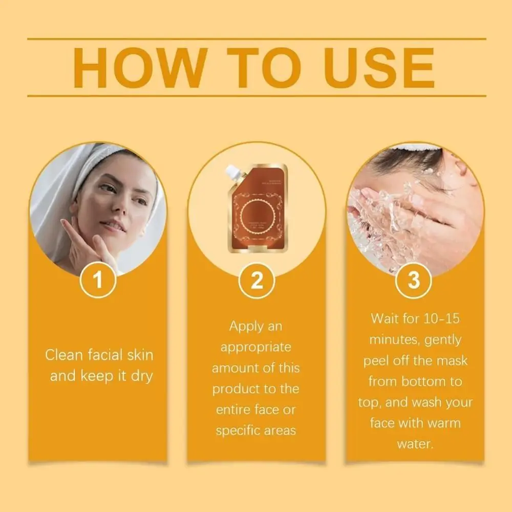 New Freckle Removal Tear-Off Mask Anti-Aging Anti-Blemish Peel off Facial Mask Gold Anti-Wrinkle Gold Face Mask for Women Men