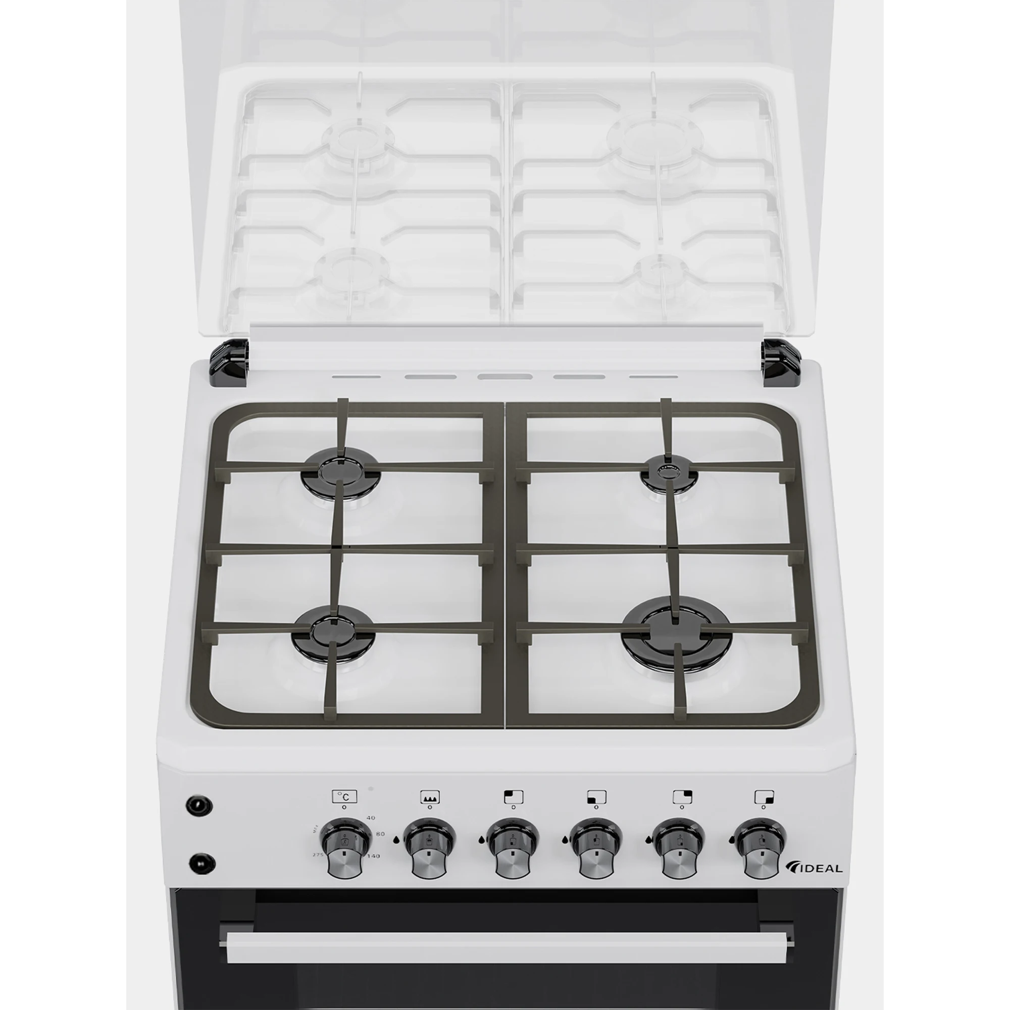 L265 Electronic Ignition Gas Cooker Cast Iron Surface Freestanding Installation for houseuse Use