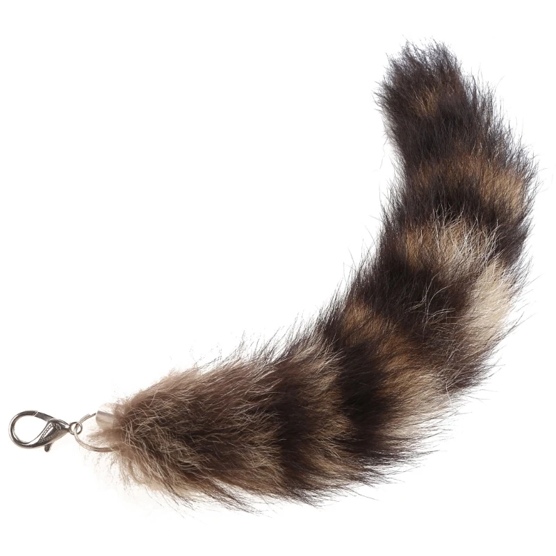 for KEY Ring Raccoon Coat Tails Chain Keychain Keyring Gift New