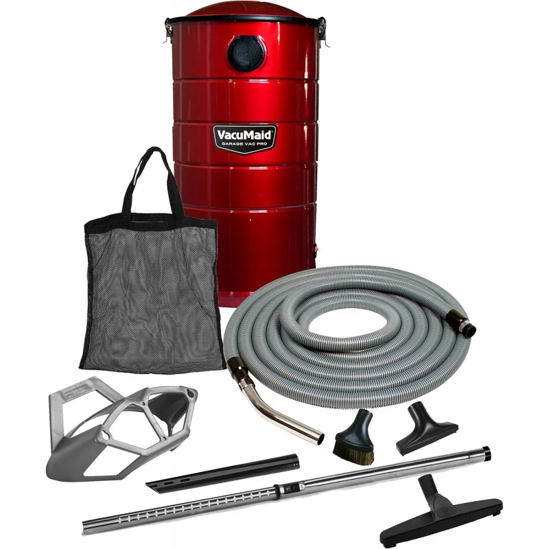 NEW1-VacuMaid GV50RPRO Professional Wall Mounted Garage Car Vacuum with 50 ft. Hose and Tools