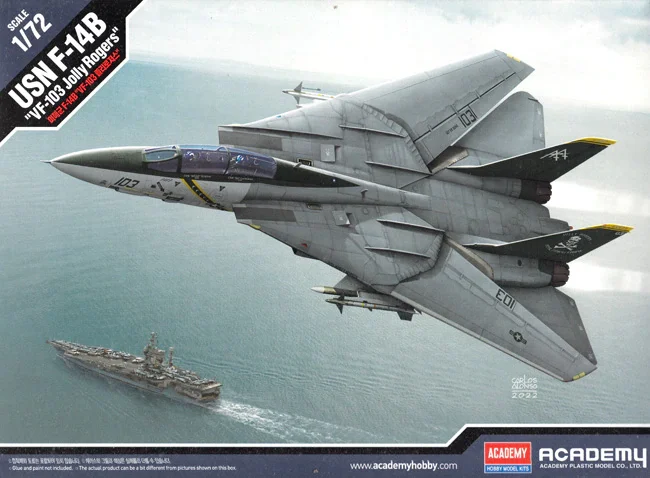 Academy Plastic Assembly Scale Model Kit  12578 F-14B Fighter VF-103 Jolly Rogers 1/72