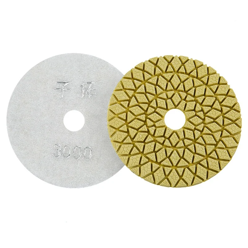 7-teiliges Set 4 Zoll 100mm Diamant-Harz-Polierpads Nass-Schleifscheibe zum Schleifen und Polieren von Stein, Granit, Marmor, Keramikfliesen – Detail 16