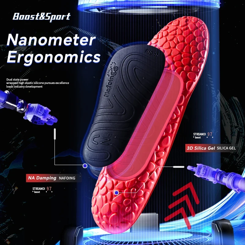 1Pair Memory Foam Sports Insoles for Shoe Orthopedic Arch Support Sport Shoe Pad Soft Running Insert Cushion Sneakers Insole