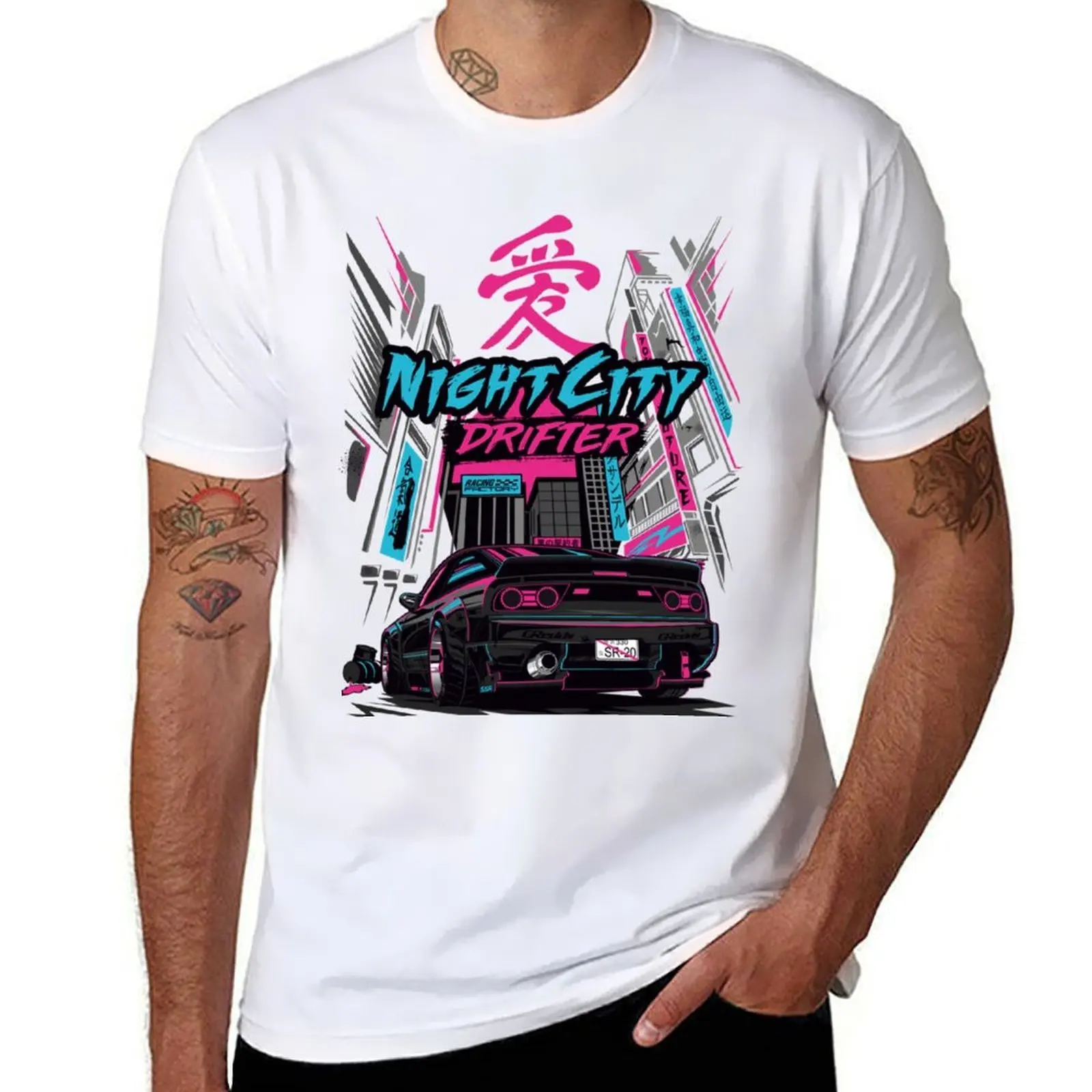 

240sx - Night City Drifter T-Shirt t shirt personalised t shirt custom print T-Shirt