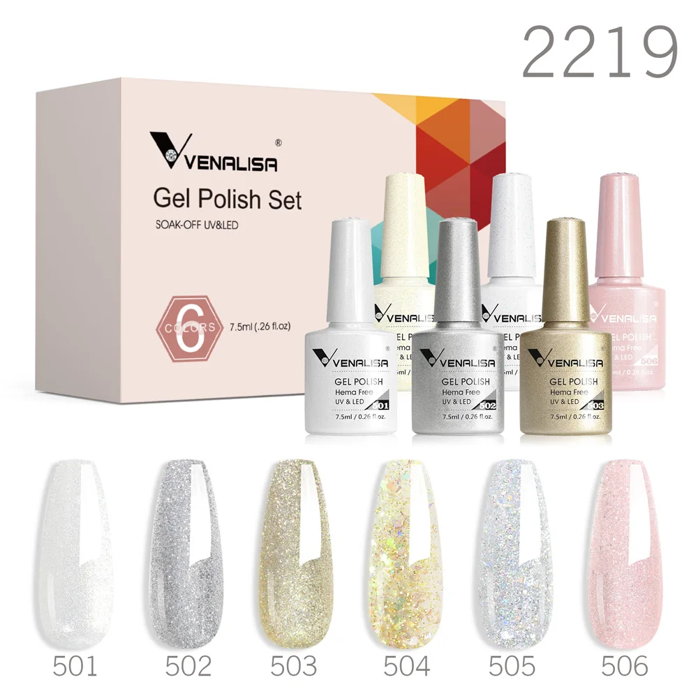 6 шт./компл. VIP5 Venalisa Гель-лак для ногтей HEMA FREE Jelly Pink Nude Color Varnish Soak Off UVLED Полуперманентный лак Фирменный комплект