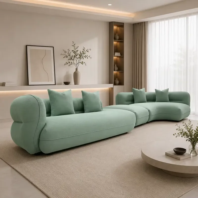 Luxury Modern Modular Cloud Sofa Set L Shaped Sectional Couch Designer Living Room Leisure Furniture Wholesale