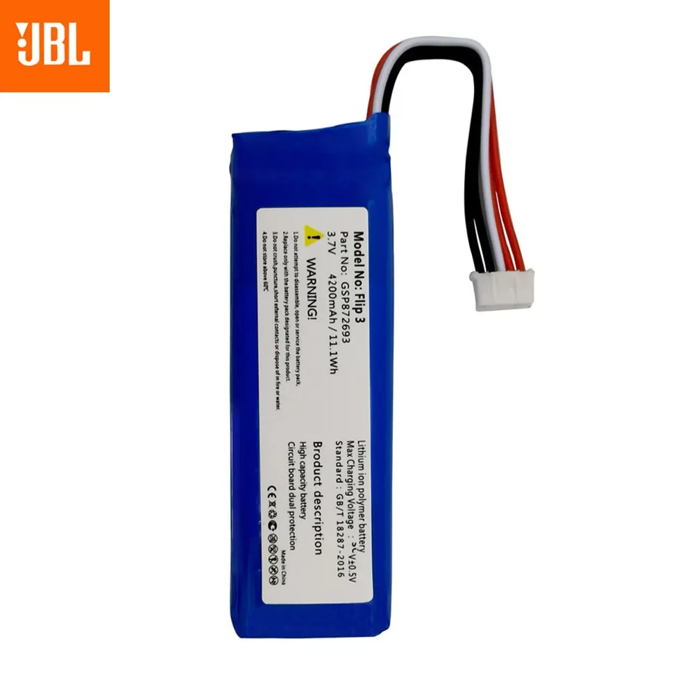 100% Original 4200mAh Wireless bluetooth Speaker Battery GSP872693 Rechargeable Pack for JBL Flip 3 Flip3 Batteries Tools Kits