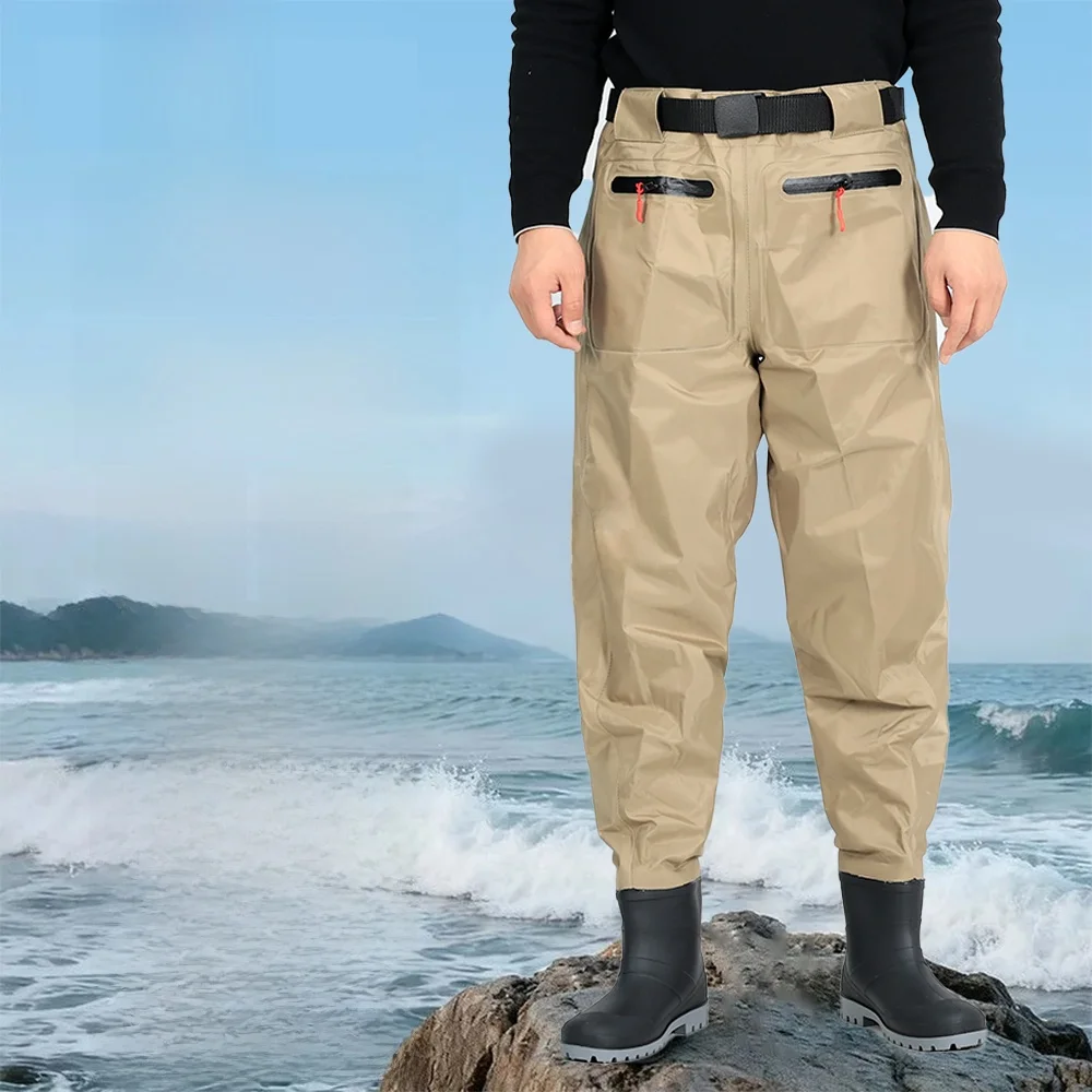 thickened-half-body-fishing-overalls-ultra-light-nylon-one-piece-suit-waist-length-rain-boots-fishing-wear-resistant-waterpro