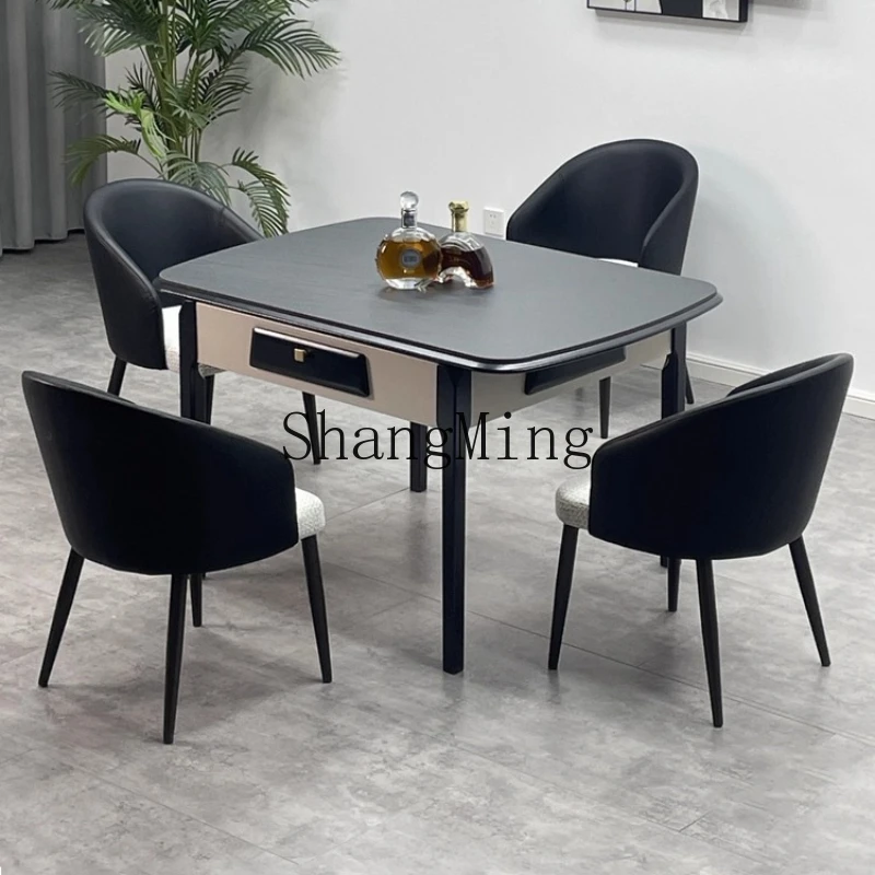 

SM solid mahjong table dual-purpose dining table multi-function mahjong machine automatic home integrated mute