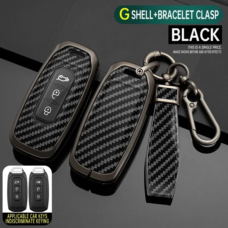 

Zinc Alloy Car Smart Remote Key Cover Case Keychain For Ford Territory EV Bag Shell Holder Protector Car Accessories