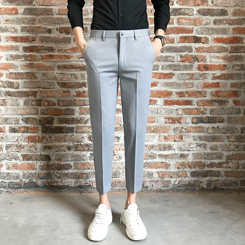 Mrmt 2024 Gloednieuwe Drape Negenpuntsbroek Voor Heren Met Dikke Casual Broek Voor Heren, Stretch Slim-Fit Broek Voor Heren