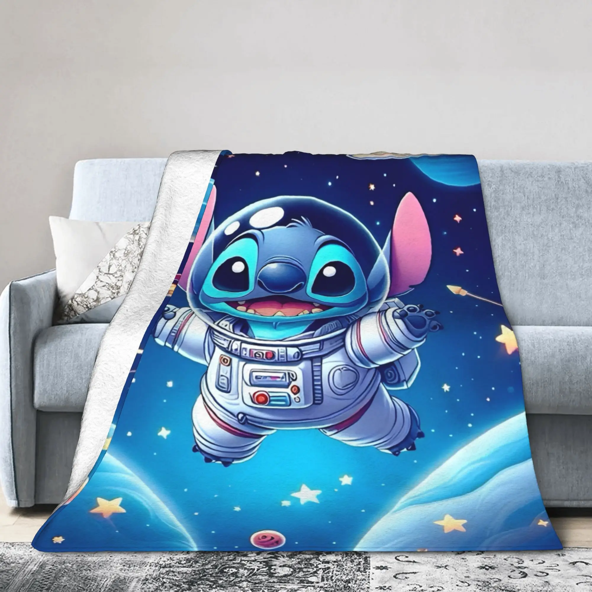 

Лило Стич Kawaii мультфильм одеяла бархатный принт многофункциональное супер теплое одеяло для дивана спальня постельные принадлежности пледы
