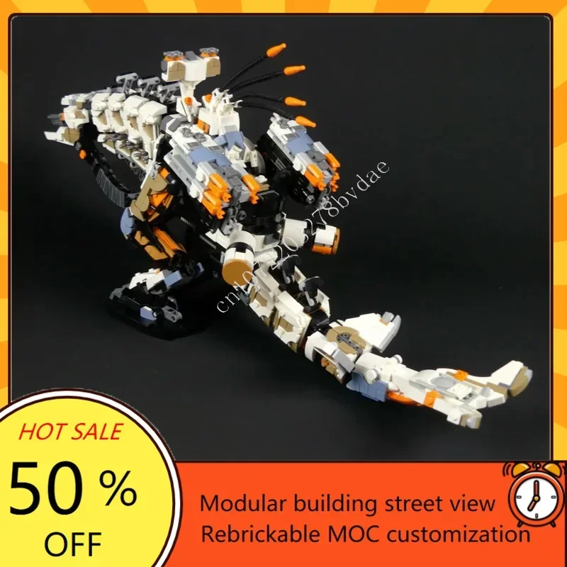 Thunderjaw-Minifig Scale Space War Military MOC SpaceShip Battle Model Custom Puzzle Architecture DIY Education Assembly Gift