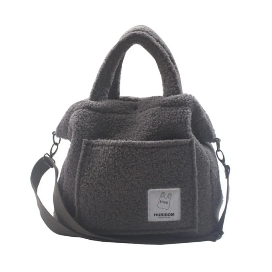 

Autumn and winter new texture lamb wool velvet Korean women's bags casual versatile simple crossbody women's bags handbags
