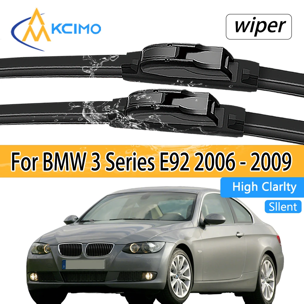 

For BMW 3 Series E92 2006 - 2009 Front Windshield Wiper Blades 2pcs Windscreen Window Accessories