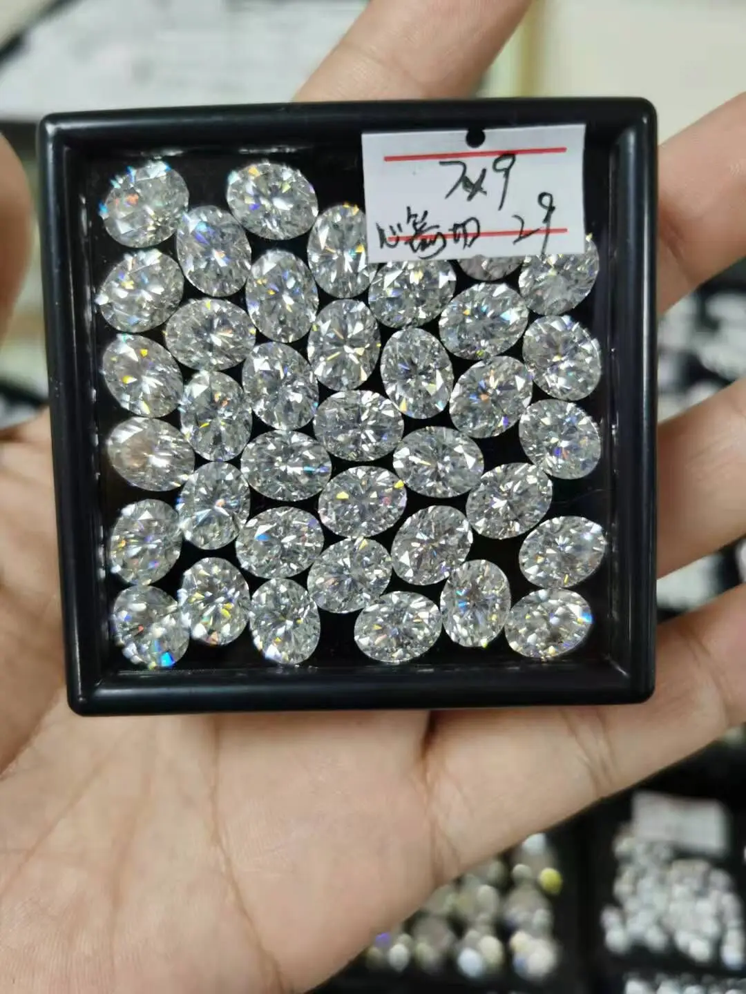 Double Jewelry factory direct sell VVS moissanite stone Oval cut 7*9mm for making jewelry loose moissanite diamond wholesaler