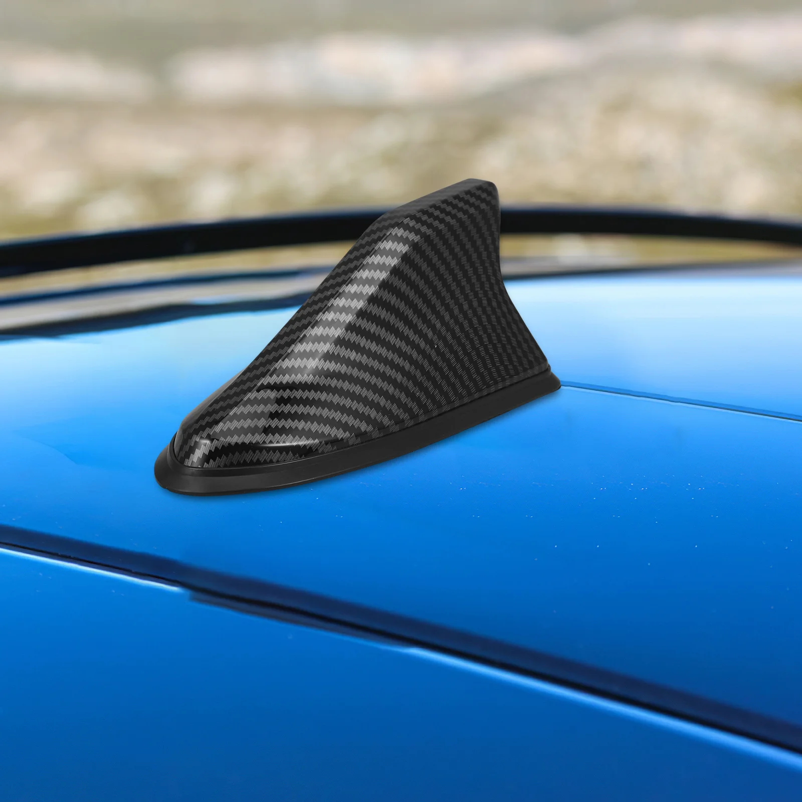 

Car Roof Shark Fin Antenna Cover Carbon Fiber Replacement Decorative Sticker Auto Exterior Decoration Car Roof Ornament