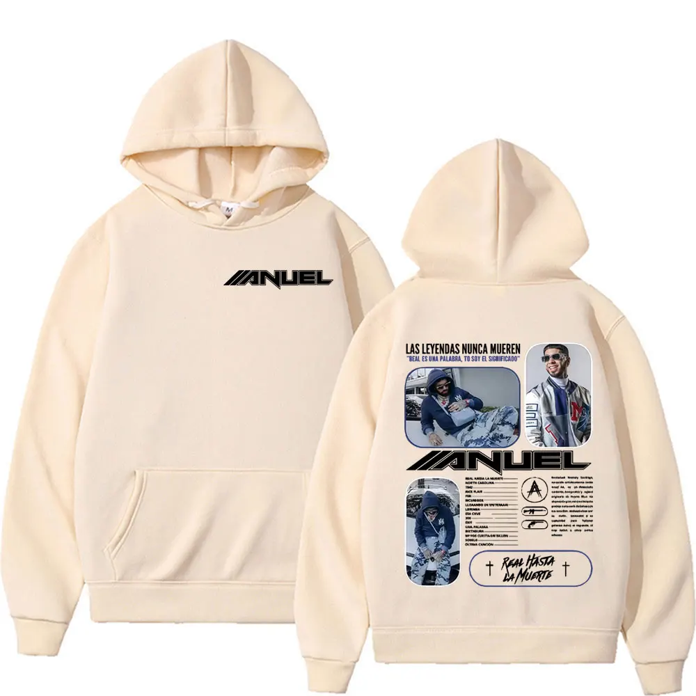 Anuel AA Rhlm 2 Real Hasta La Muerte ألبوم بلوزات رائجة البيع الهيب هوب الاتجاه هوديي الرجال النساء خمر الراحة المتضخم هوديس #5