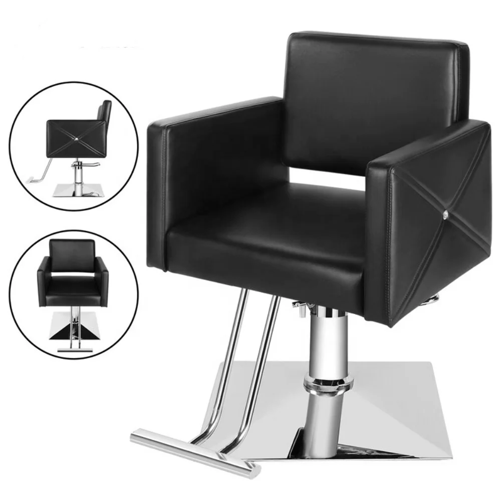 Barber Chair with Salon Mirror Station High Quality Cheap Salon Furniture for Beauty Barber Shop Gold Mirror Station Salon Chair