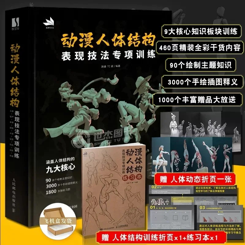 Animation Human Body Structure  Expression Techniques Special Training Book Anime and Manga Human Body Drawing Tutorial Book