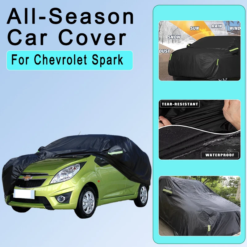 

Car Cover for Chevrolet Spark- Outdoor Full Protection, Waterproof Dustproof Heat-Resistant, All-Season Use Exterior Accessories