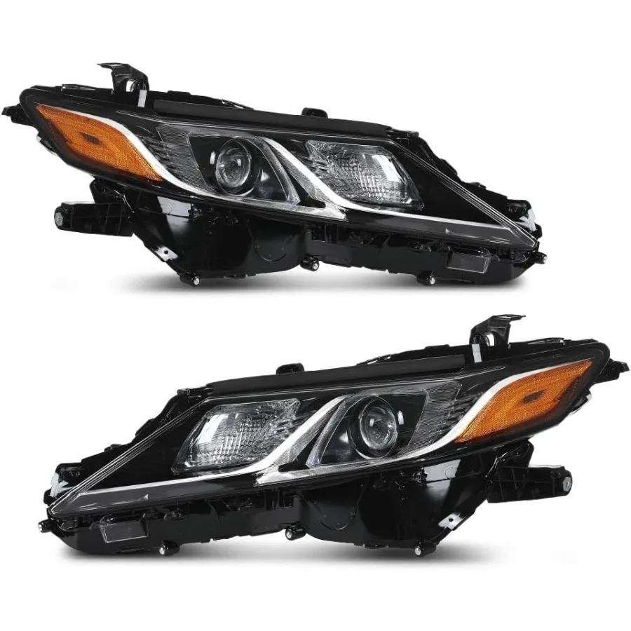 

‎Pair Headlamp Headlights Assembly Fit Camry LE SE 2018 2019 2020 2021 2022 Driver and Passenger Side Clear Lens Black Housing