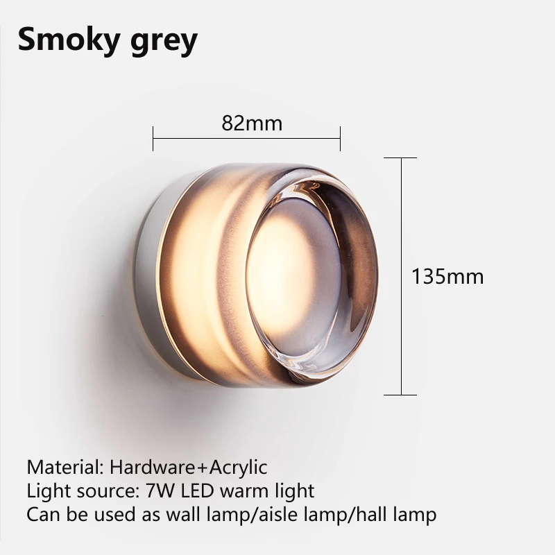 Modern Minimal LED Sconce Wall Lamp Nordic Round Mirror Bathroom Lighting Home Decoration Bedroom Bedside Light Ceiling Interior