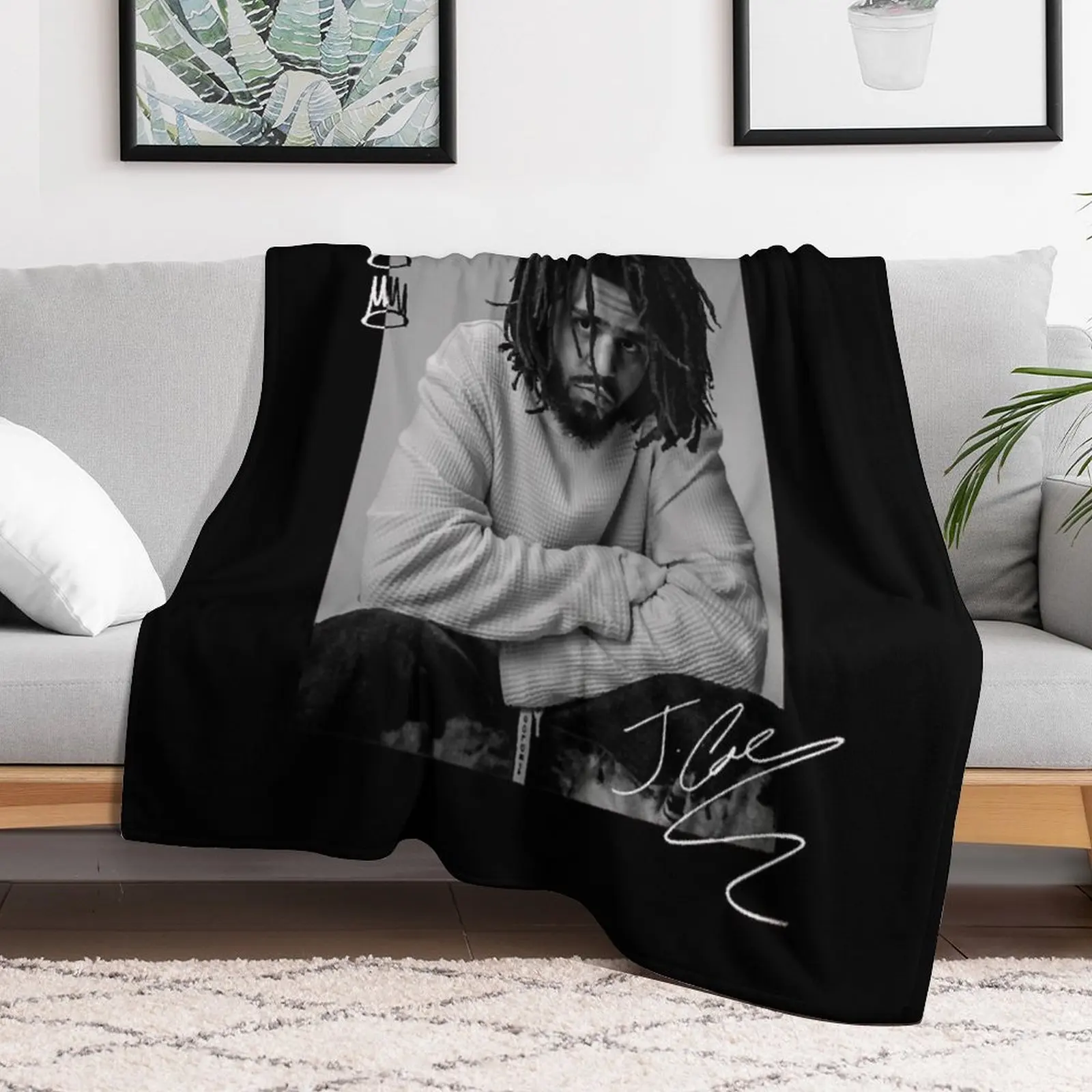 J.cole, J cole, j.cole shirt, j.cole tshirt, j cole merch, jcole poster, jcole sticker, j-cole fan a Throw Blanket Bed Blankets