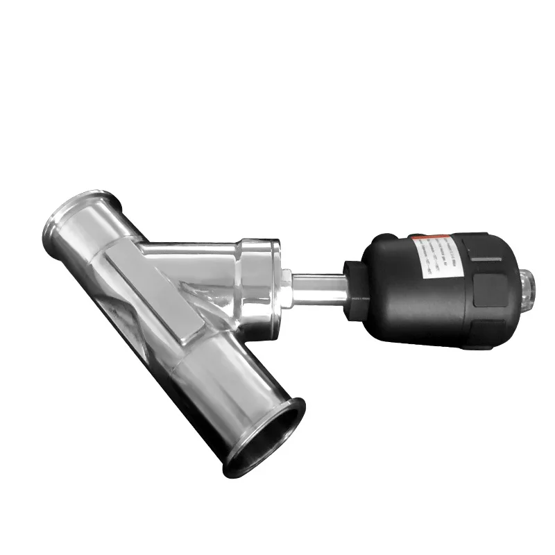 Pneumatic Angle Seat Valve, Single Acting Disc Balance Type Quick Mount Angle Seat Valve with Plastic Head, Fast Switching Valve