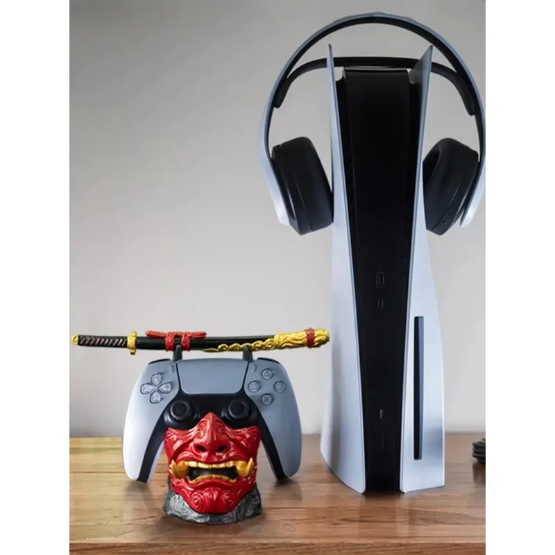 Ghost of Tsushima Gaming Controller Holder One More Life Controller Holder Figure Headphone Stand & Controller PS5/PS4/XBOX/NS