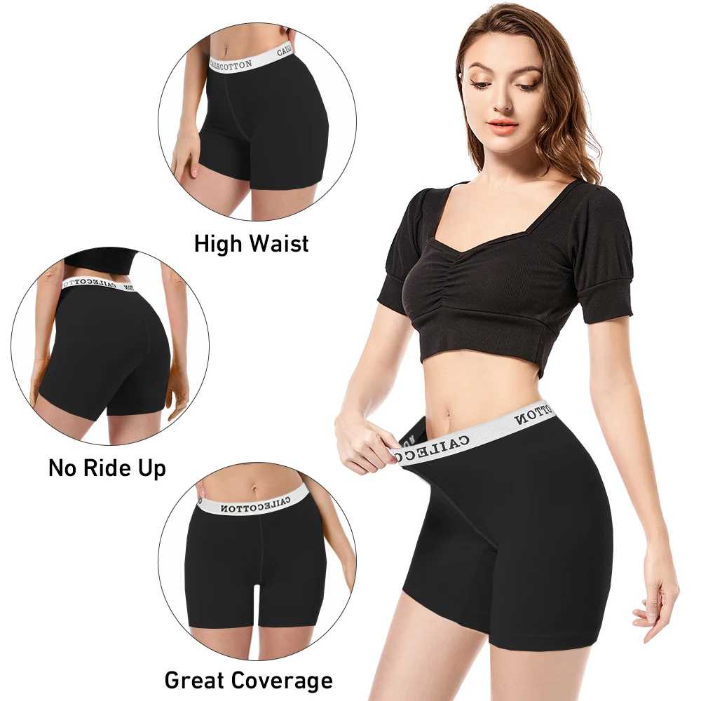 8PCS Breathable Safety Shorts Women Comfort Under Skirt Panties Skin-Friendly Casual Fitness Boyshort Yoga Women Safety Shorts