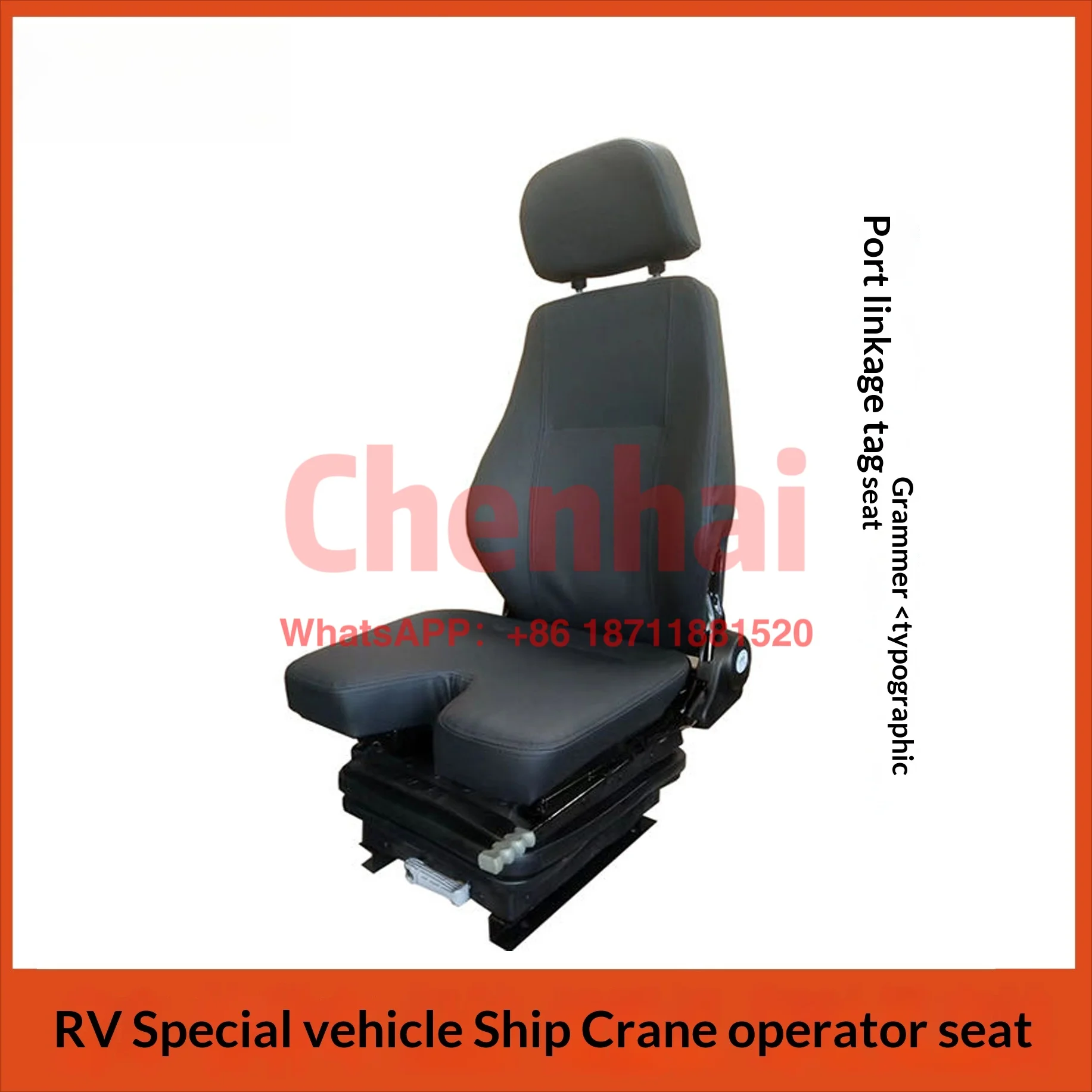 Customized Mechanical Hydraulic Shock Absorber Seat For Port Terminal U-shaped Seat Cushion V-shaped Adjustable Lifting Grammer