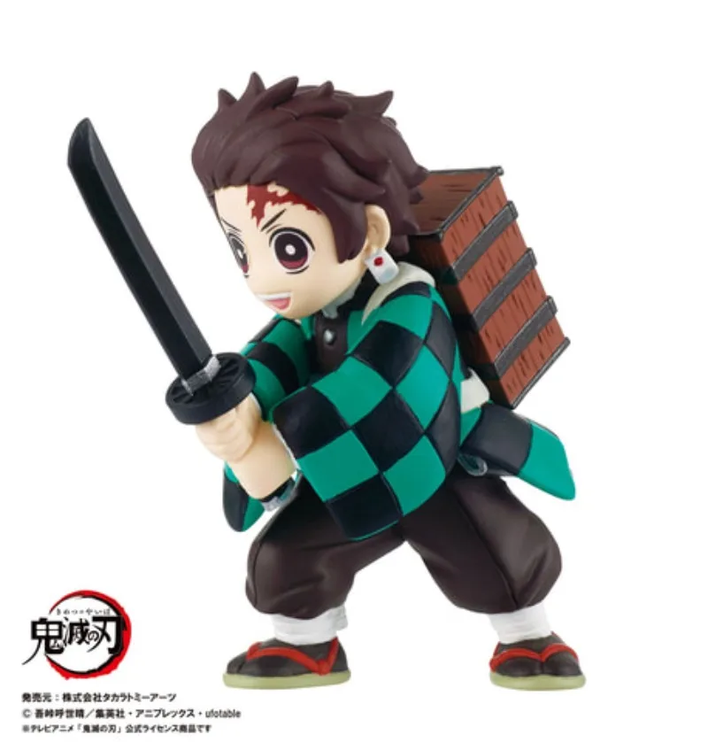 ดาบพิฆาตอสูร: คิเมทสึ โนะ ไยบะ คามาโดะ ทันจิโร่ คามาโดะ เนซึโกะ ฟิกเกอร์ตั้งโต๊ะ รุ่น Q คอลเลคชั่น กาชาปอง