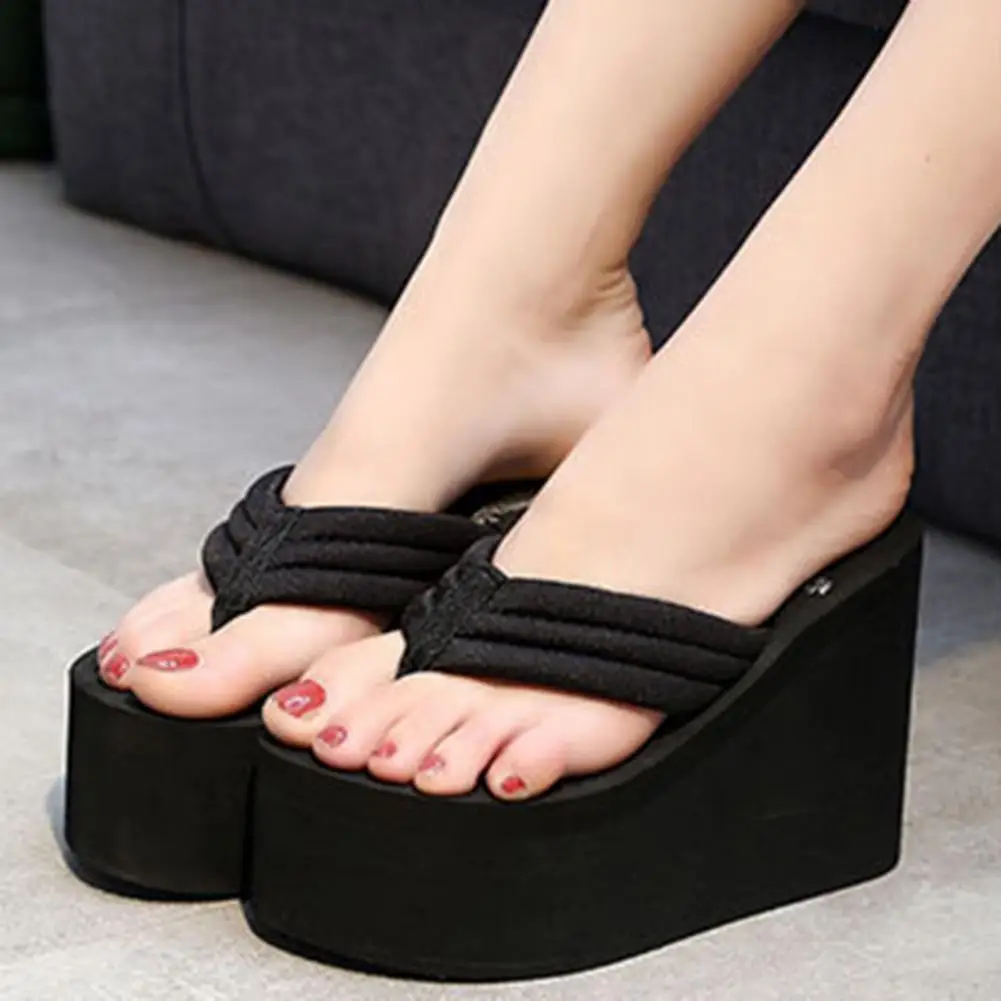 

Women's Platform Flip Flops Arch Support Thong Sandals Thick-Sole Slippers Non-slip Wedges for Beach Casual Wear
