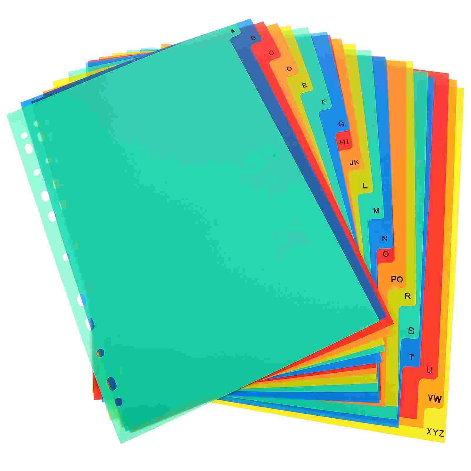 

21 Pcs A4 Separated Loose Leaf Punched Binder Dividers Folder Labels Notepad Tabs File Page