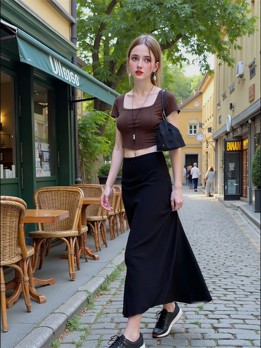 Jupes pour femmes élégant mode noir asymétrique ourlet irrégulier jupe femmes conception Unique moderne élégant à la mode épissure fête