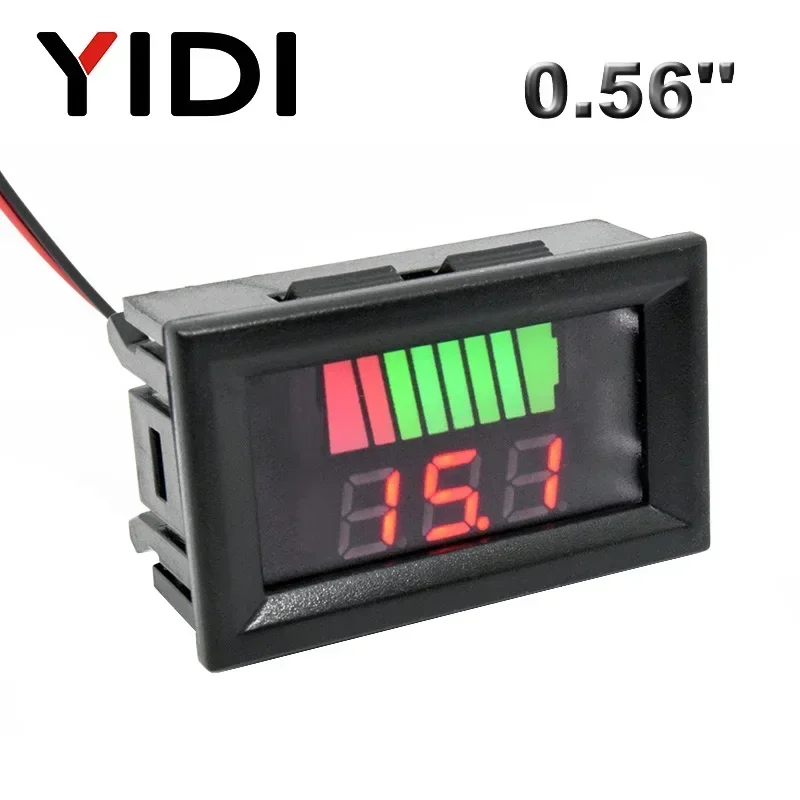 0.56 ''wasserdicht LCD Digital Voltmeter Auto Motorrad Blei Säure Batterie Kapazität Anzeige 12V 24V 72V 84V Spannung Tester Meter