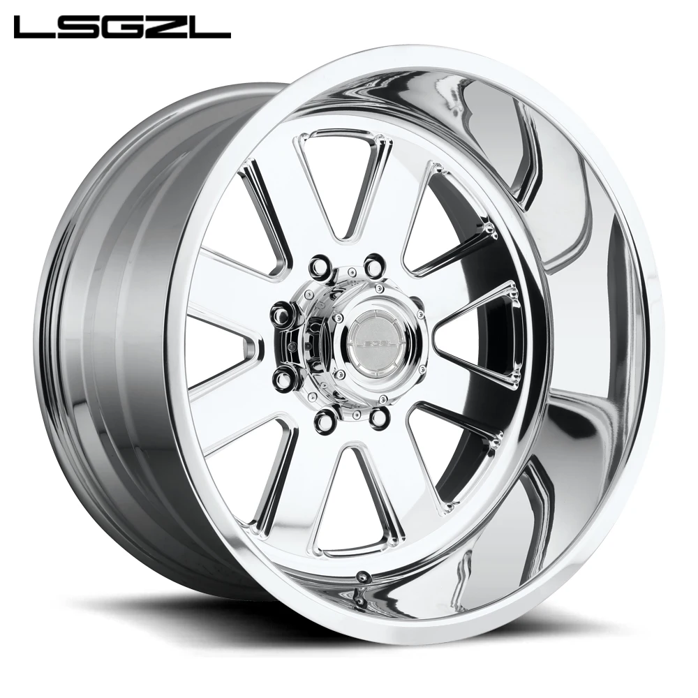 LSGZL Forged Alloy Car Wheels 17 18 20 22 23 24 26 Inch Customized Black Silver Chrome Design New Condition Rims