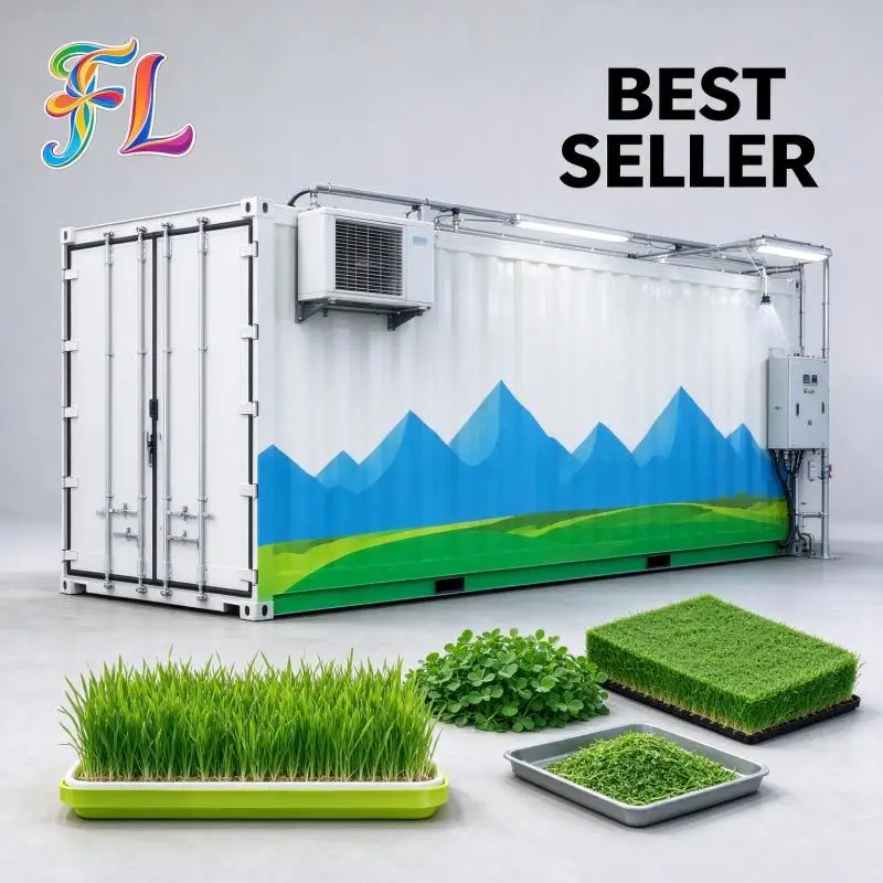 Container Hydroponic Fodder Machine Low Labor Requirement Barley Sprout System For Large Scale Livestock Farms