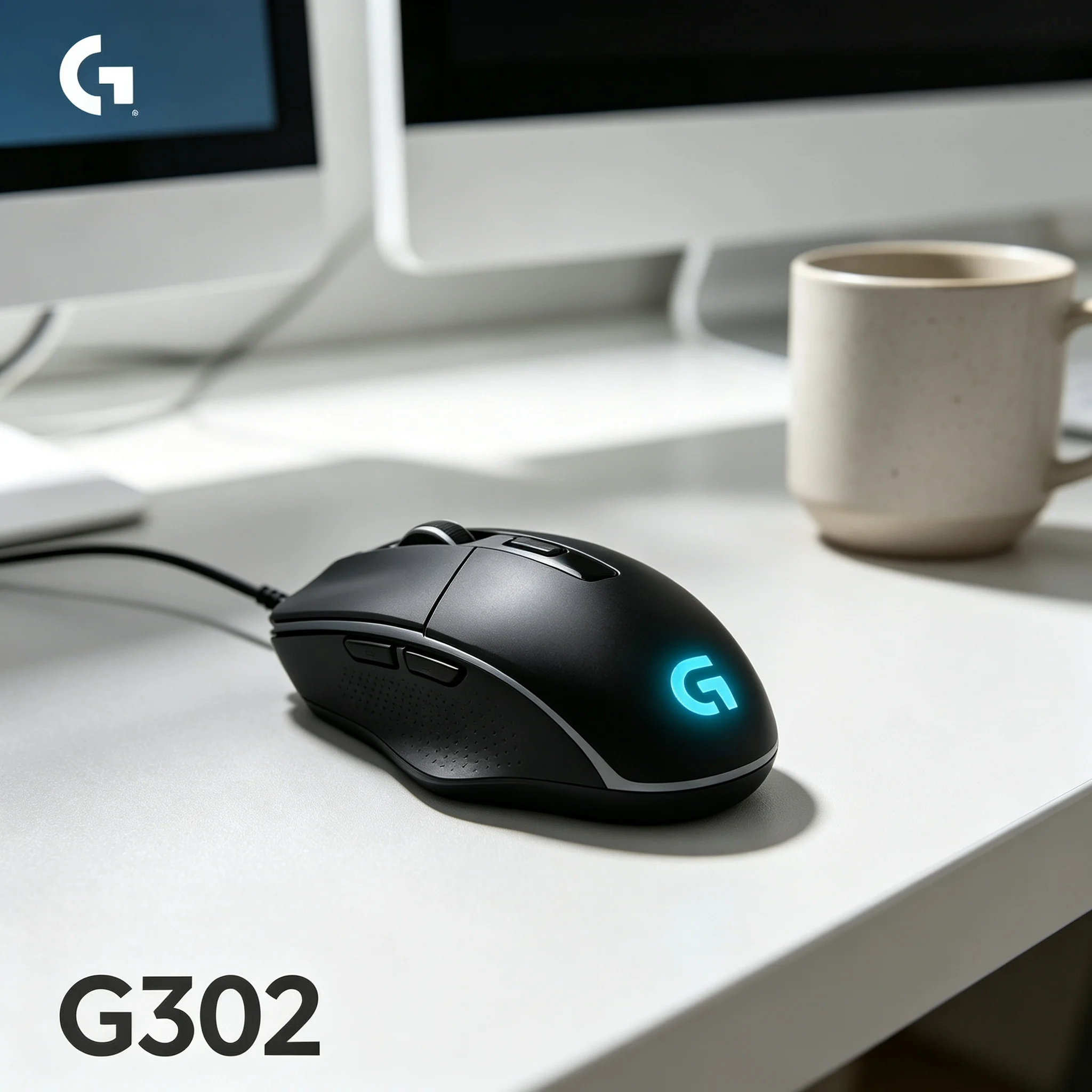 Esports Gaming Logos - Logitech G302 Wired USB E‑sports Mouse