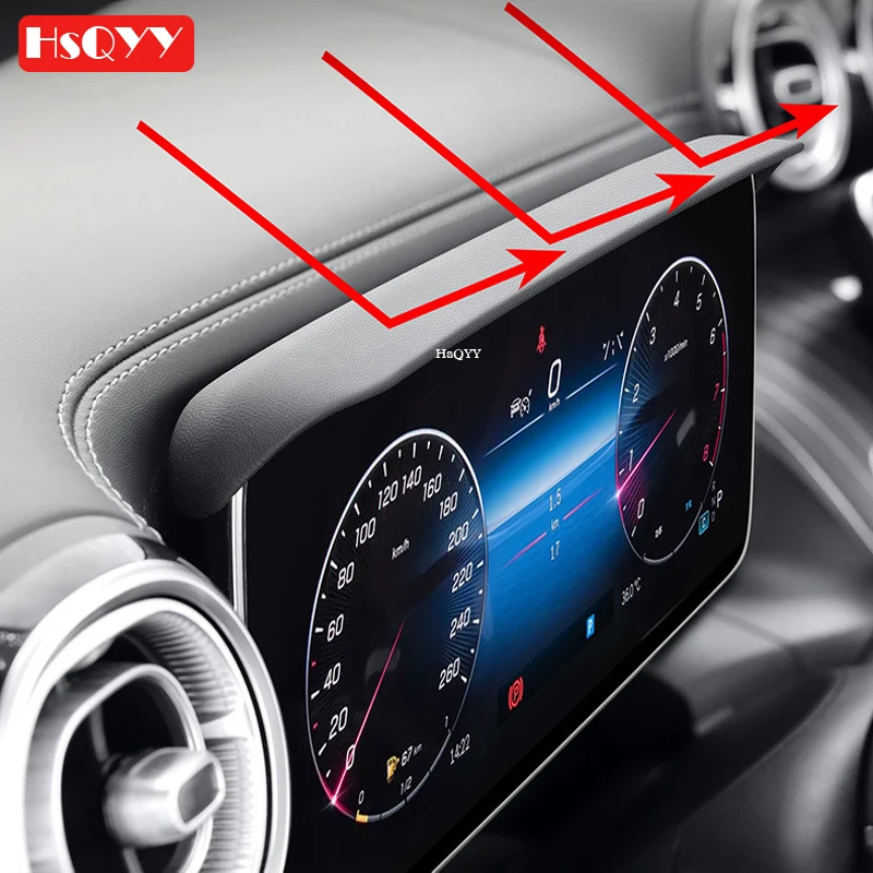 Do Mercedes Benz C GLC E Class W206 X254 W214 Nawigacja na deskę rozdzielczą samochodu Ekran Cieniowanie Osłona przeciwsłoneczna Akcesoria do modyfikacji deski — zdjęcie 3