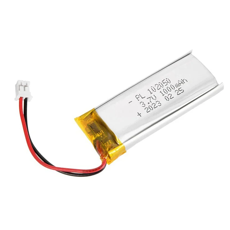 5 SZT. 3,7 V 102050   Lipo Cells 1000mah akumulator litowo-polimerowy do pióra do nagrywania MP3 GPS LED Light bezpłatny kabel ładujący