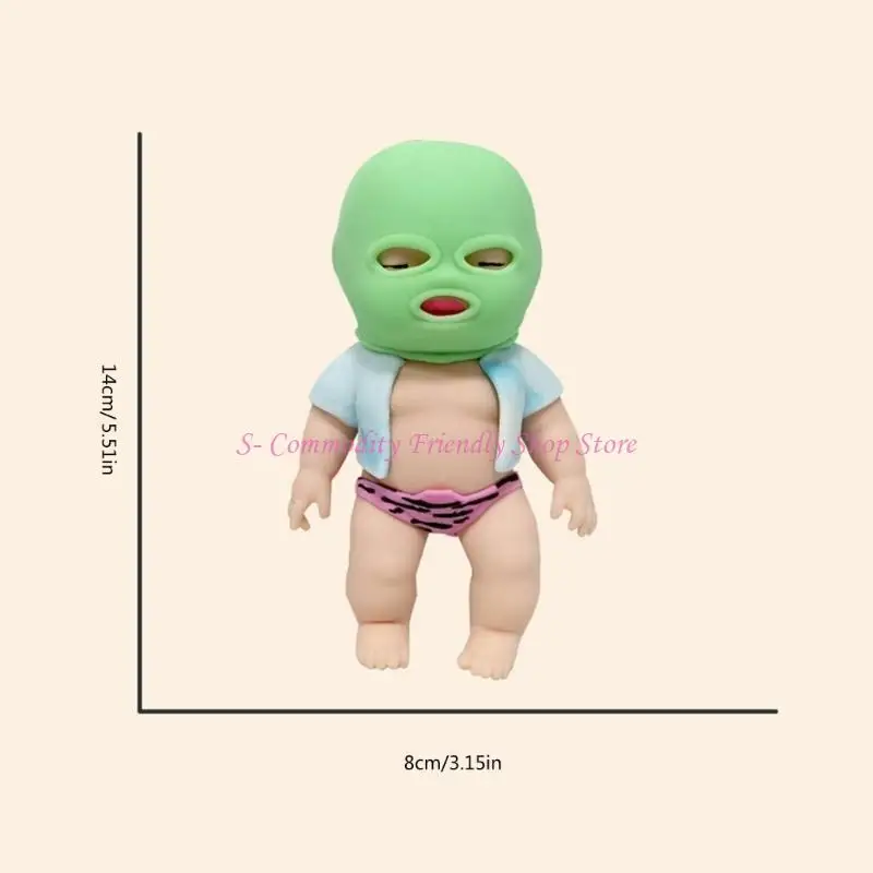 85ae Squeeze Masked Doll Tout TPR Stretch Tout Soup Stress Stristage Party Faven Pression Release Toy Office Antianxiety Toy