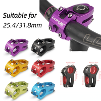 Bicycle Handlebar Stem 31.8mm 25.4mm Short Power CNC Aluminum Alloy Hollowed Out Stem for MTB Road Mountain Bike Cycling