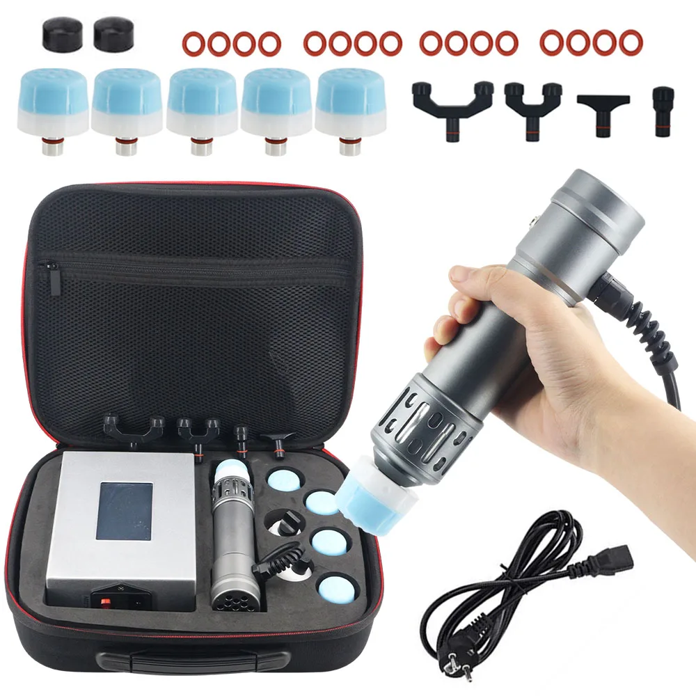 

New 2 in 1 Shockwave Therapy Machine Chiropractic Adjusting Tool Electromagnetic Massage ED Treatment Pain Removal Shock Wave