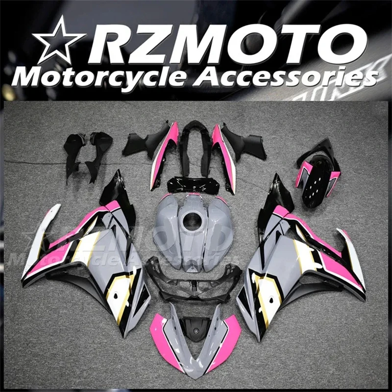 4Gifts New ABS Whole Motorcycle Fairings Kit Fit For YAMAHA R3 R25 2015 2016 2017 2018 15 16 17 18 Bodywork Set Custom Pink Gray