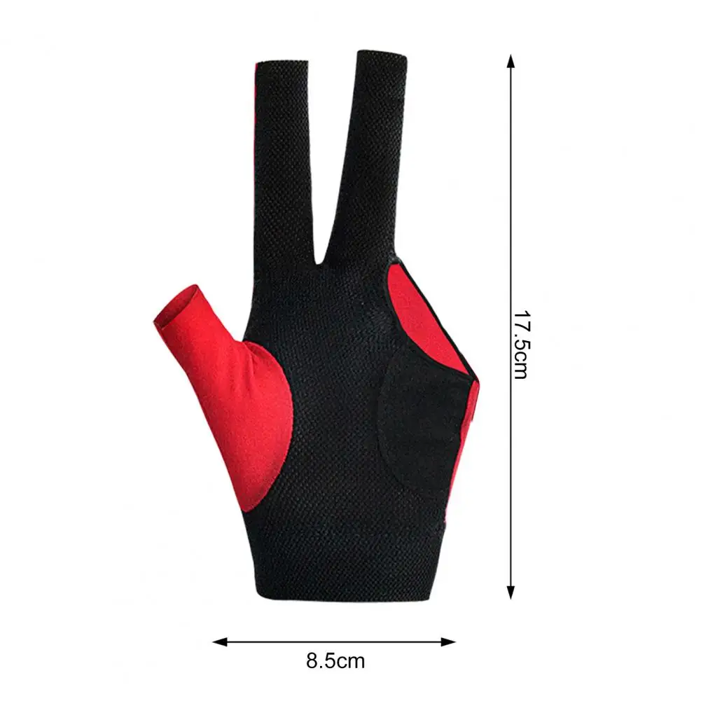 Non-slip Billiards Gloves Anti-slip 3-finger Billiards Glove for Men Women Left Hand Snooker Cue Sport Glove with for Enhanced