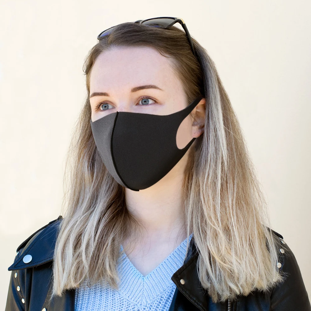 قناع واقي من الشمس من الحرير الجليدي باللون الأسود ، قناع مقاوم للغبار ، منشفة وجه قابلة للتنفس ، منشفة خارجية ، أزياء صيفية ، تخفيضات كبيرة