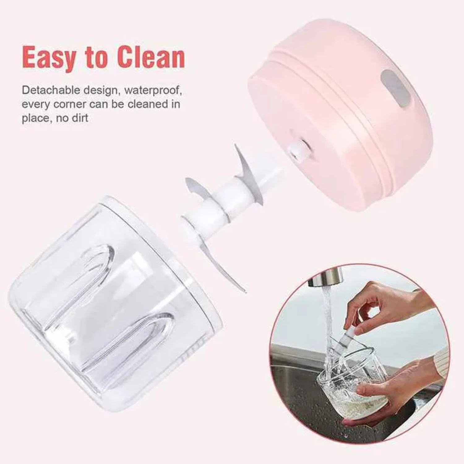 Efficient Portable USB Rechargeable Mini Food Grinder - Compact and Powerful Garlic, Ginger, and Onion Chopper for Fruits and Ve