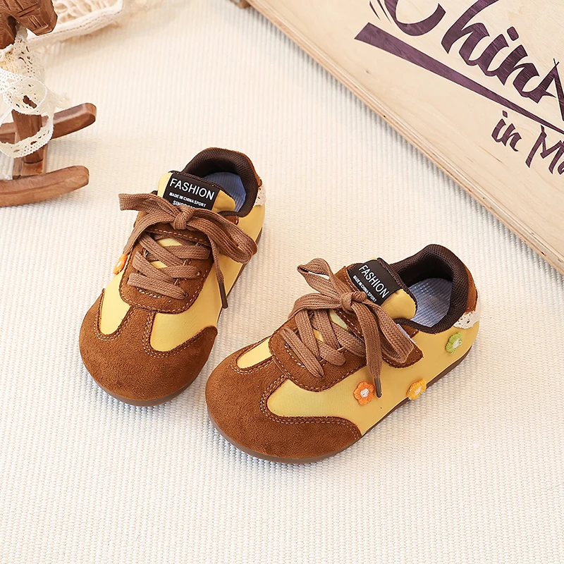 الفتيات حذاء كاجوال الزهور الحلوة أطفال أحذية تنس كلاسيكية لينة 2025 الخريف جديد الأطفال أحذية رياضية الأميرة نمط عدم الانزلاق #5